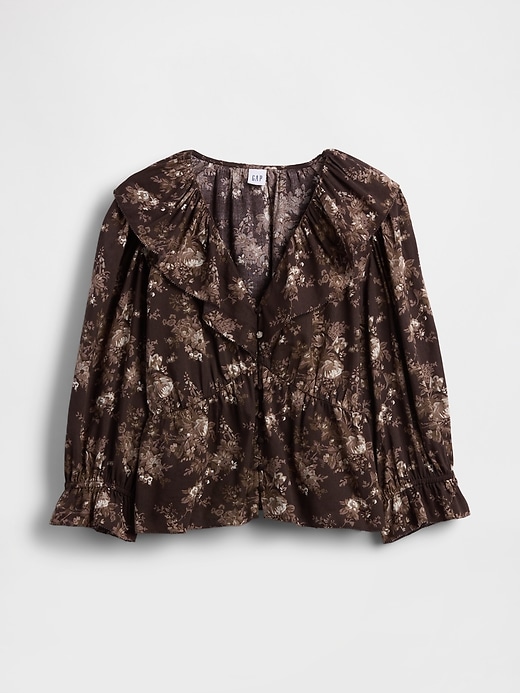 Image number 6 showing, Ruffle Collar V-Neck Top