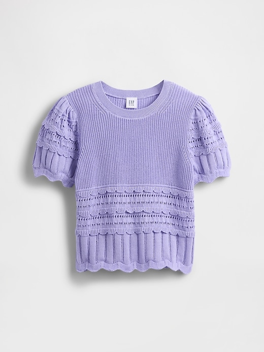 L'image numéro 2 présente Chandail festonné à mailles variées pour Enfant