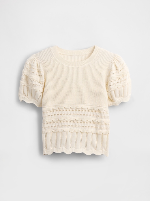 L'image numéro 2 présente Chandail festonné à mailles variées pour Enfant