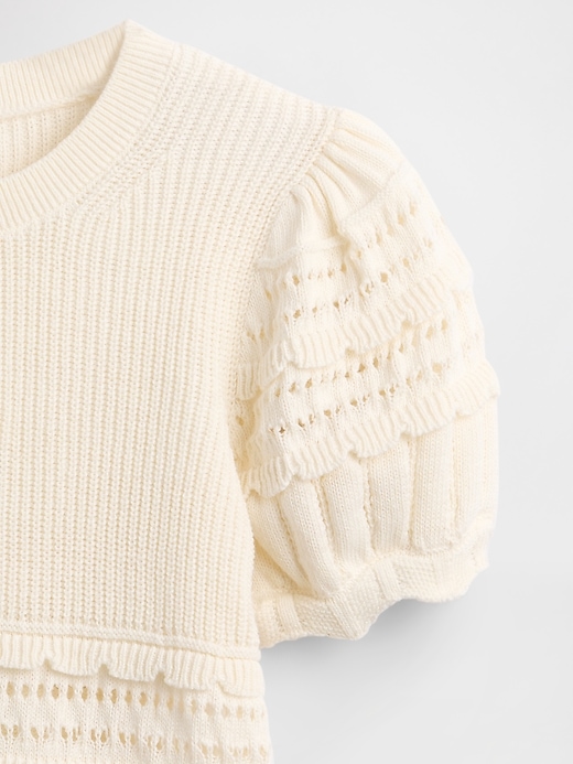 L'image numéro 6 présente Chandail festonné à mailles variées pour Enfant