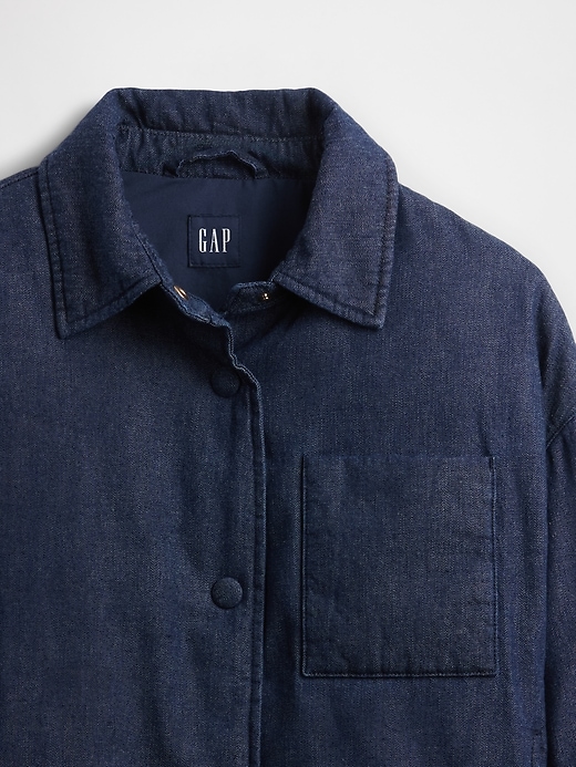 Image number 5 showing, Denim Puffer Jacket