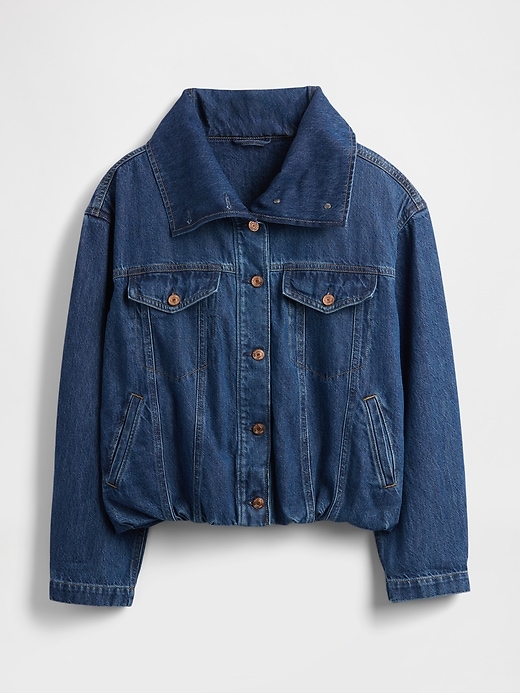 Image number 5 showing, Denim Oversized Cocoon Jacket
