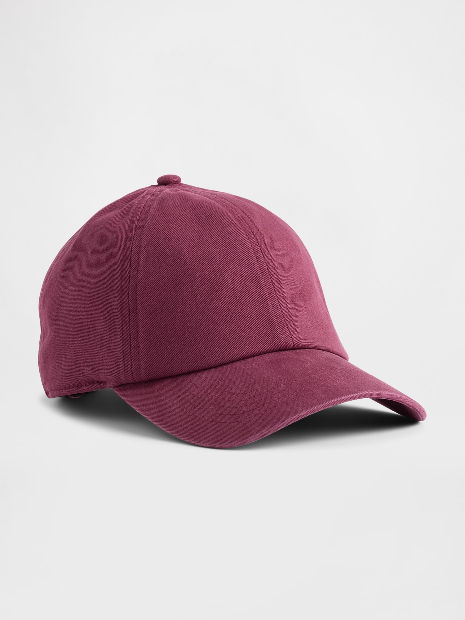 Organic Cotton Washed Baseball Hat - Tuscan Red