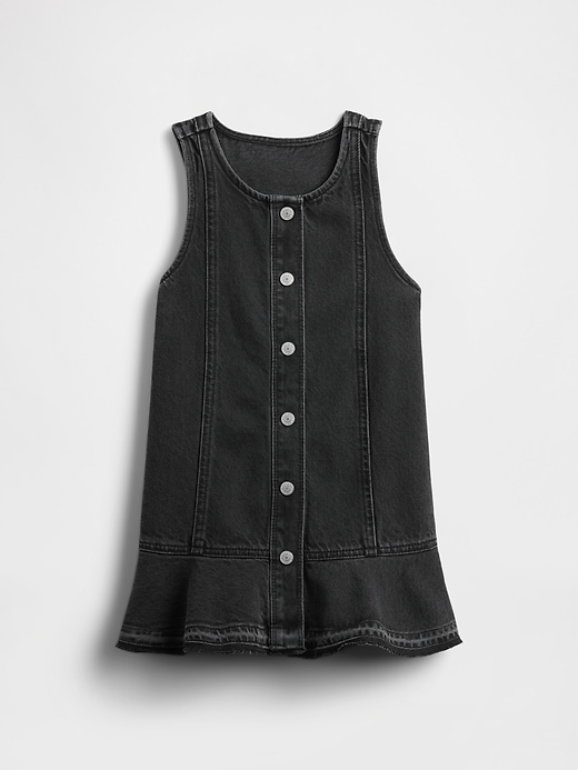 Image number 2 showing, Baby & Toddler Denim Peplum Hem Dress