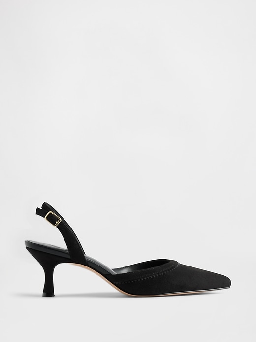 Image number 1 showing, Slingback Kitten Heels