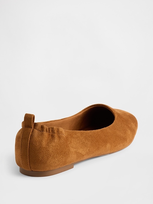 Image number 4 showing, Vegan Suede Ballet Flats