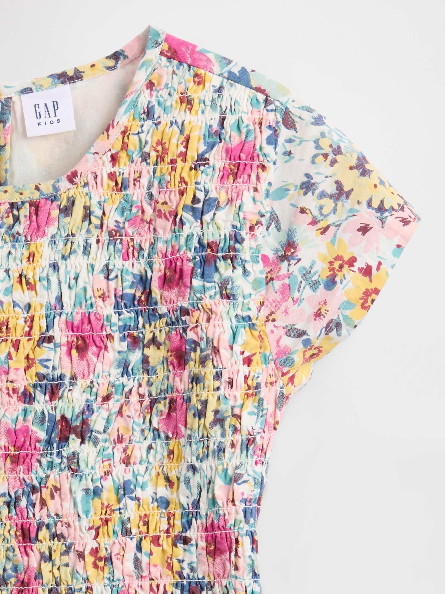 Kids Smocked Floral Dress