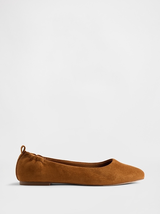 Image number 1 showing, Vegan Suede Ballet Flats