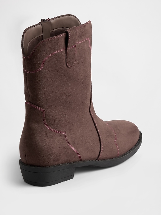 Image number 4 showing, Kids Vegan Leather Western Boots