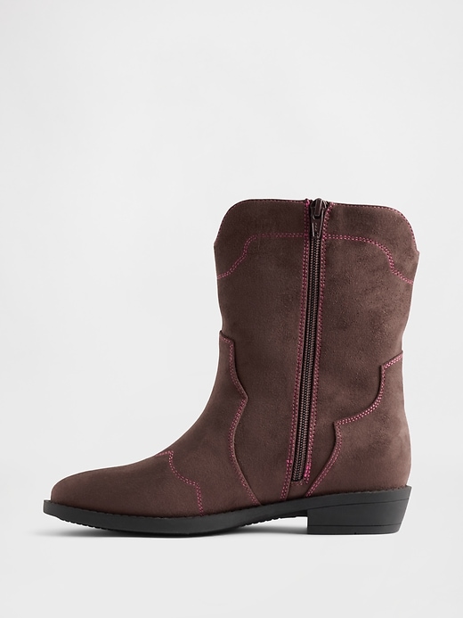 Image number 5 showing, Kids Vegan Leather Western Boots