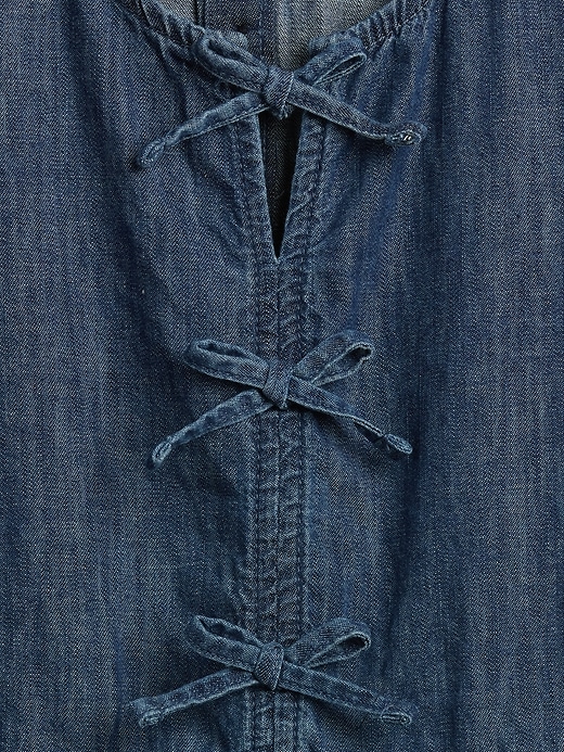 Image number 4 showing, Kids Denim Puff-Sleeve Dress