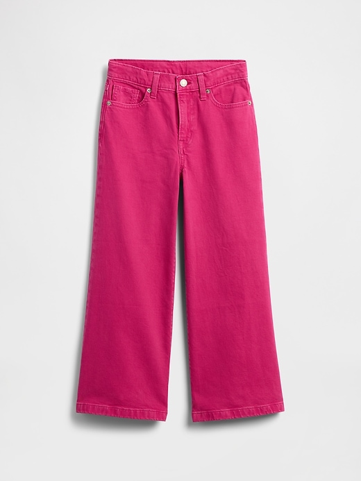 Image number 2 showing, Kids High Rise Stride Wide-Leg Ankle Jeans