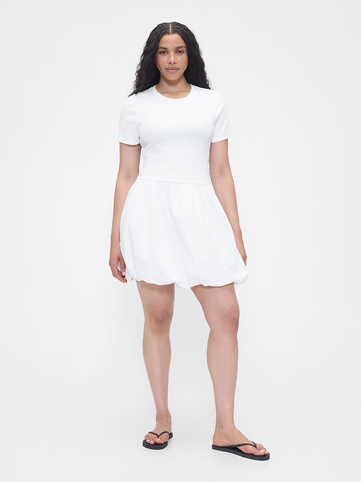 Image number 5 showing, Modern Mixed Media Bubble Mini Dress