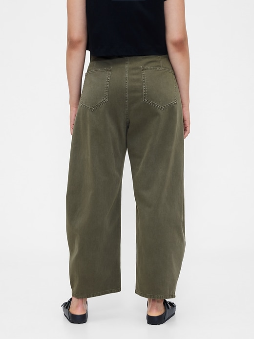 Image number 6 showing, Mid Rise Twill Barrel Pants