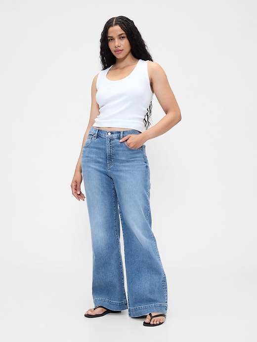 Image number 5 showing, High Rise Relaxed Flare Jeans