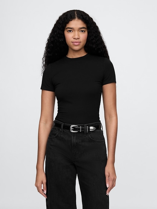 Image number 2 showing, CloseKnit Jersey T-Shirt Thong Bodysuit