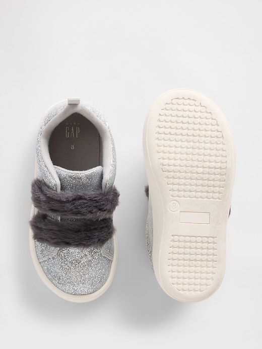 Image number 3 showing, Toddler Vegan Fur Glitter Sneakers