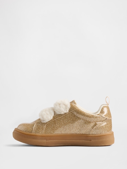 Image number 5 showing, Toddler Vegan Fur Glitter Sneakers