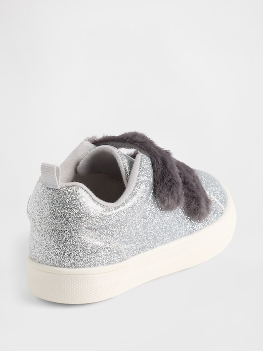 Image number 4 showing, Toddler Vegan Fur Glitter Sneakers