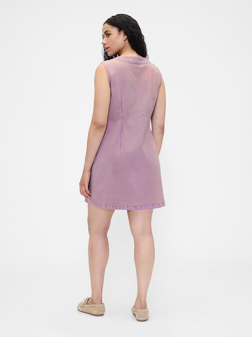 Image number 6 showing, Denim V-Neck Mini Dress