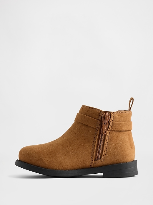 Image number 5 showing, Toddler Vegan Suede Bow Chelsea Boots