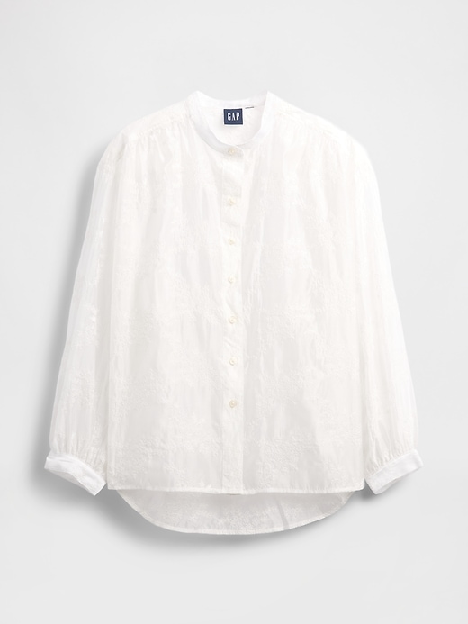 トップス Herlipto Prevost Voile Sheer Shirt white ハーリップトゥ Herlipto Cotton-brend Voile Sheer Shirt
