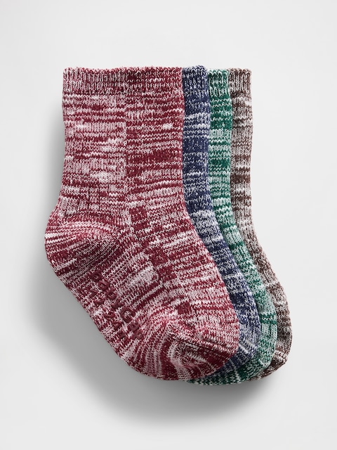 Baby & Toddler Marled Crew Socks (4-Pack)