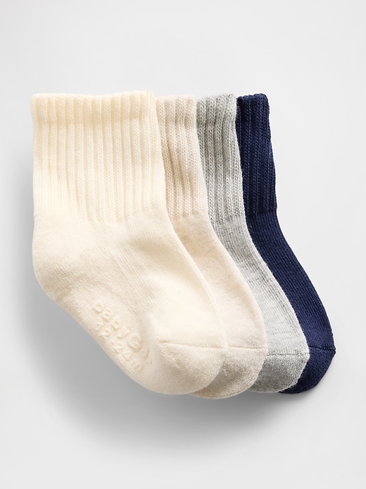 Image number 1 showing, Baby & Toddler Slouchy Crew Socks (4-Pack)