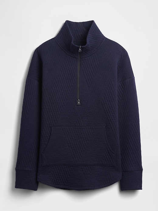 Image number 4 showing, GapFit Quilted Jacquard Half-Zip Pullover