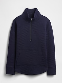 Image number 4 showing, GapFit Quilted Jacquard Half-Zip Pullover