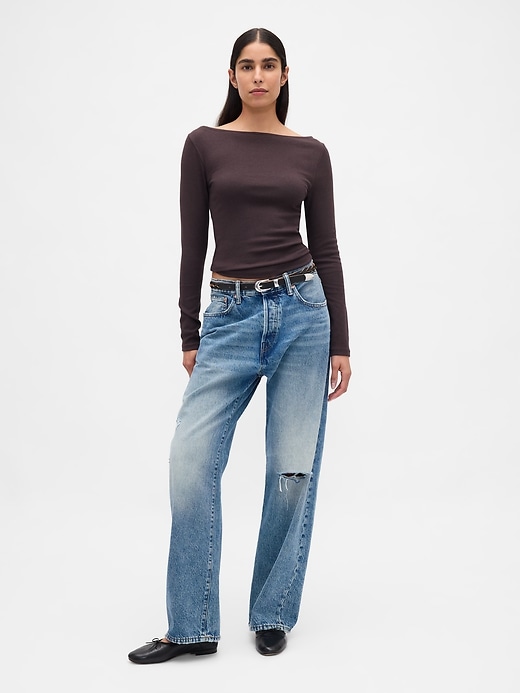 Image number 2 showing, Modern Boatneck T-Shirt