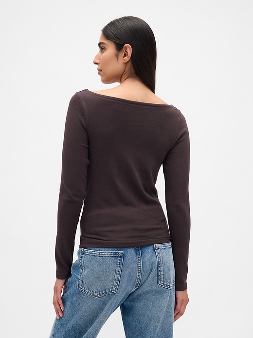 Image number 3 showing, Modern Boatneck T-Shirt