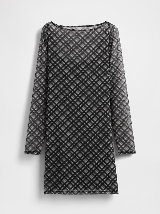 Image number 7 showing, Mesh Boatneck Mini Dress