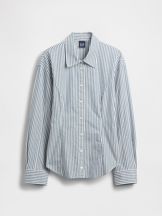 Image number 5 showing, Organic Cotton Poplin Dolman Classic Shirt