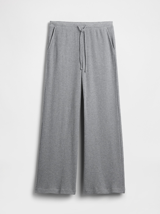 Image number 6 showing, Waffle Wide-Leg PJ Pants