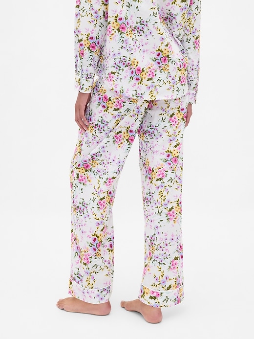 L'image numéro 4 présente Pantalon de pyjama en popeline