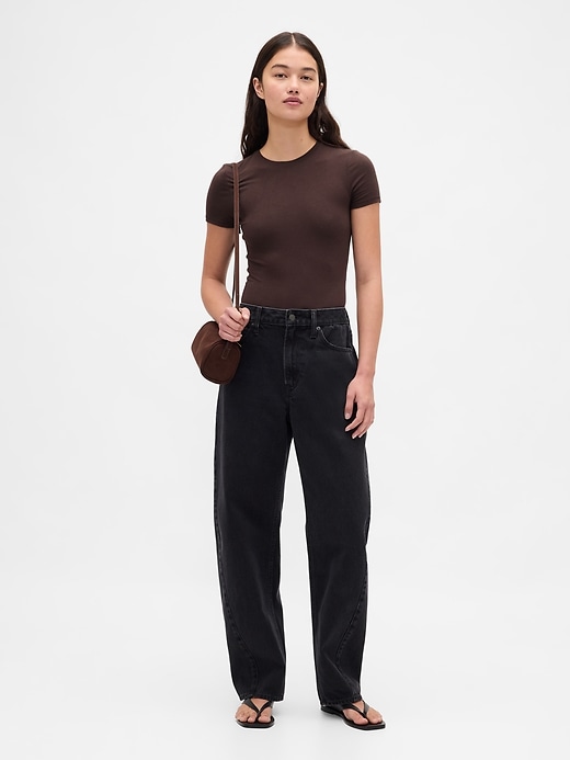 Image number 2 showing, CloseKnit Jersey T-Shirt Thong Bodysuit