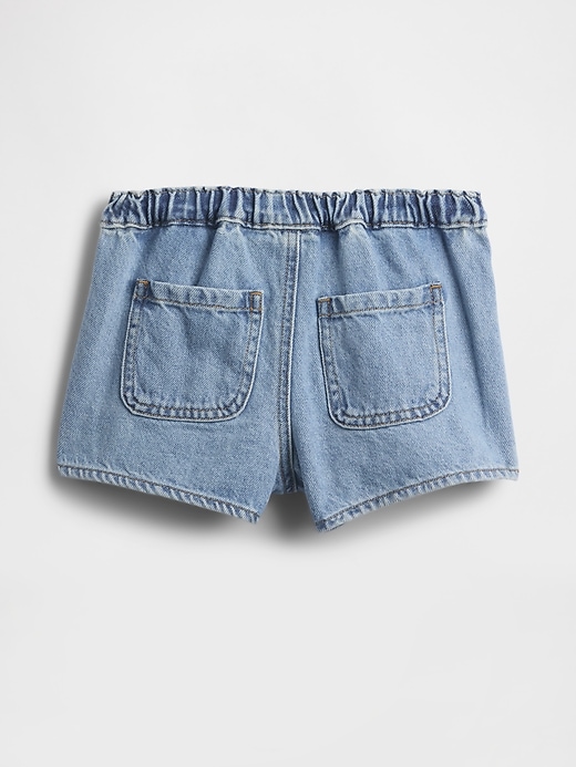 L'image numéro 3 présente Jupe-short à plis en denim pour Toute-petite