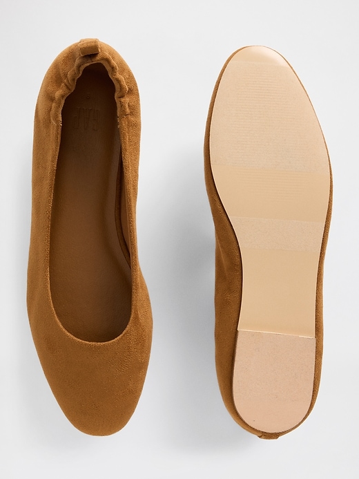 Image number 3 showing, Vegan Suede Ballet Flats