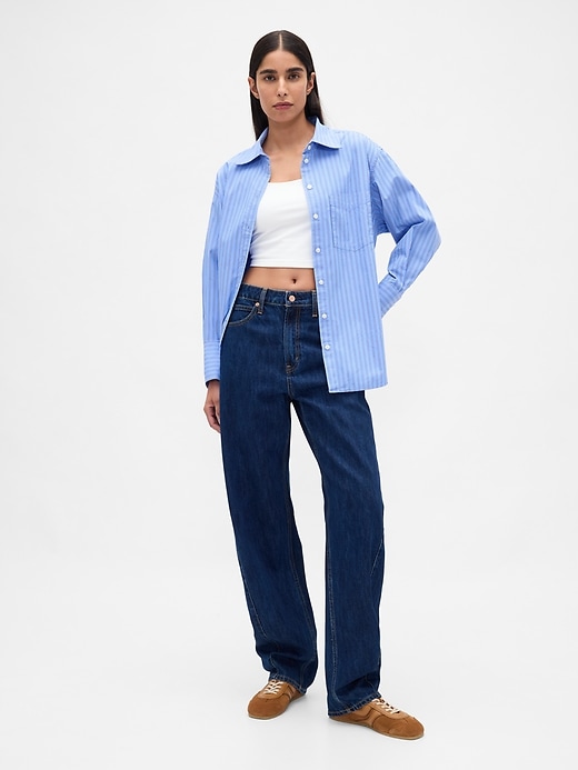 Image number 2 showing, Organic Cotton Poplin Big Shirt