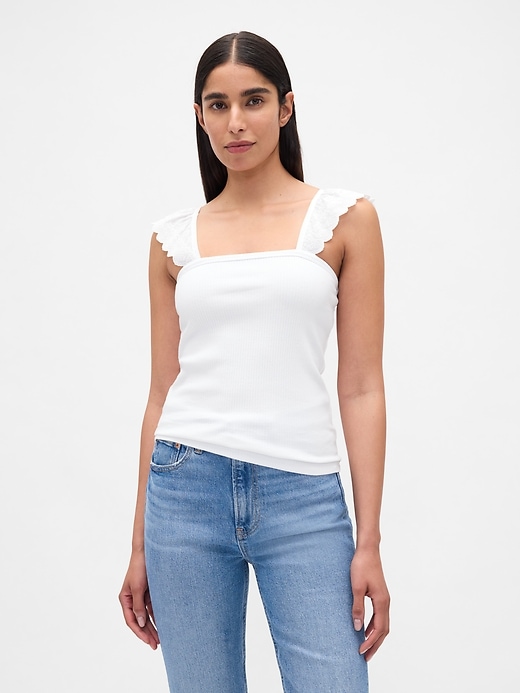 Image number 1 showing, Modern Rib Flutter Tank Top