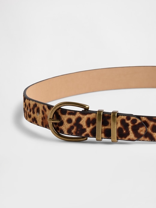 Image number 4 showing, Leopard Calf Hair Belt