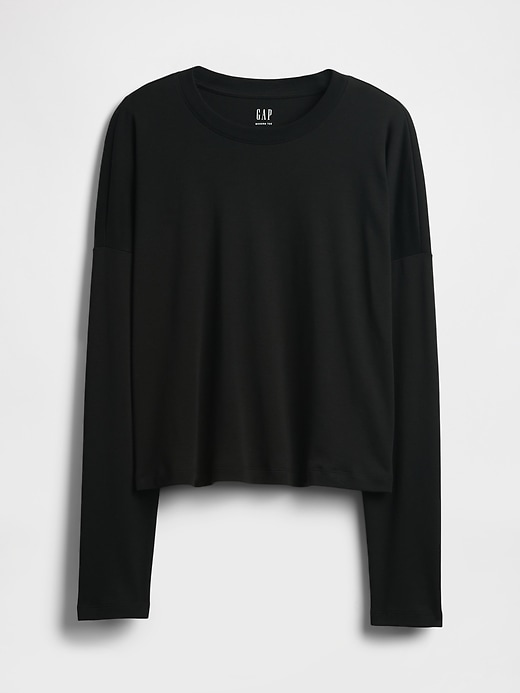 Image number 5 showing, Supima® Cotton Oversized Crop T-Shirt