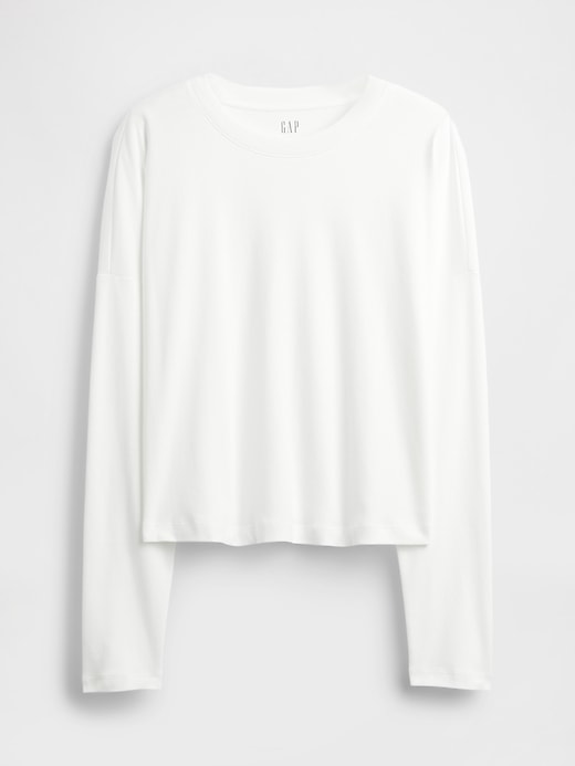 Image number 5 showing, Supima® Cotton Oversized Crop T-Shirt