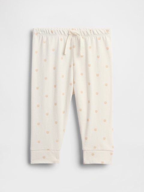 PANTALON PREMIERS ESSENTIELS À TAILLE EXTENSIBLE EN COTON BIOLOGIQUE POUR BÉBÉ