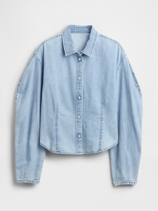 WIND AND SEA BALLOON DENIM SHIRT Mサイズ Denim Balloon-Sleeve Shirt | Gap