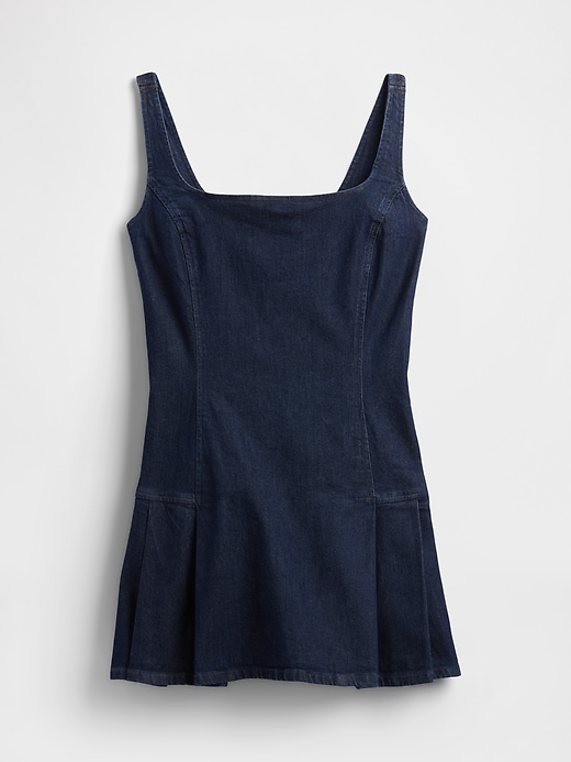 Image number 5 showing, Denim Side Pleat Mini Dress
