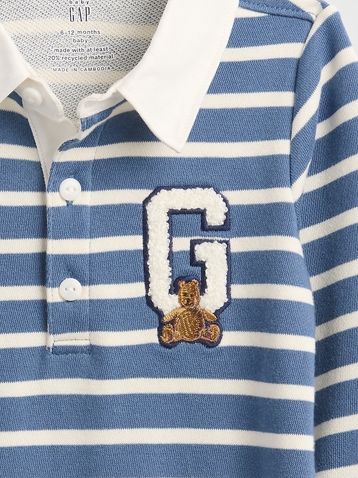 Image number 3 showing, Baby VintageSoft Varsity Bear Logo One-Piece