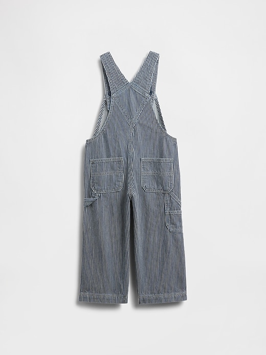 Image number 2 showing, Baby & Toddler Denim Stripe Baggy Overalls