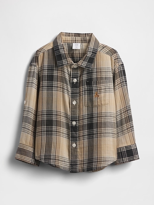 Image number 1 showing, Baby & Toddler Double-Weave Plaid Shirt